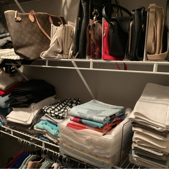 Yamazaki Home Purse Organizer/Bag Divider For Closet Shelf